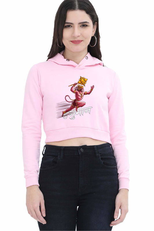 Hanuman FearlessCrop Hoodies for Women Vastrdhamm