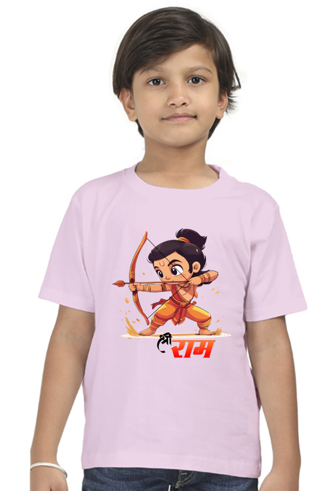 Ram Ji Warrior Spirit Round Neck Half Sleeve Classic T-Shirts for Boy Vastrdhamm