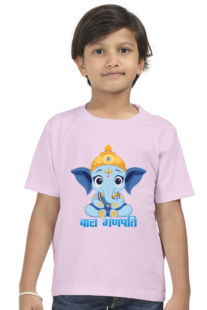 Jai Ganesha Power Round Neck Half Sleeve Classic T-Shirts for Boy Vastrdhamm