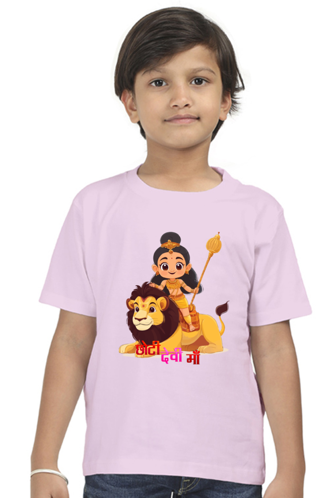 Maa Durga Power Round Neck Half Sleeve Classic T-Shirts for Boy Vastrdhamm