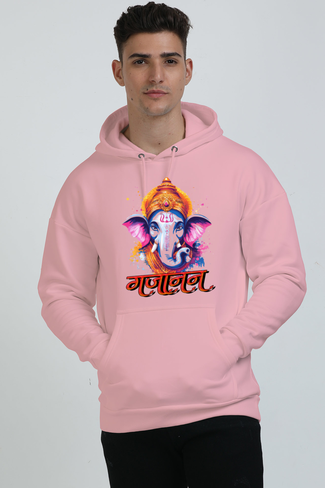 Ganesha Blessings Oversized Hooded Sweatshirt T-Shirts for Men Vastrdhamm