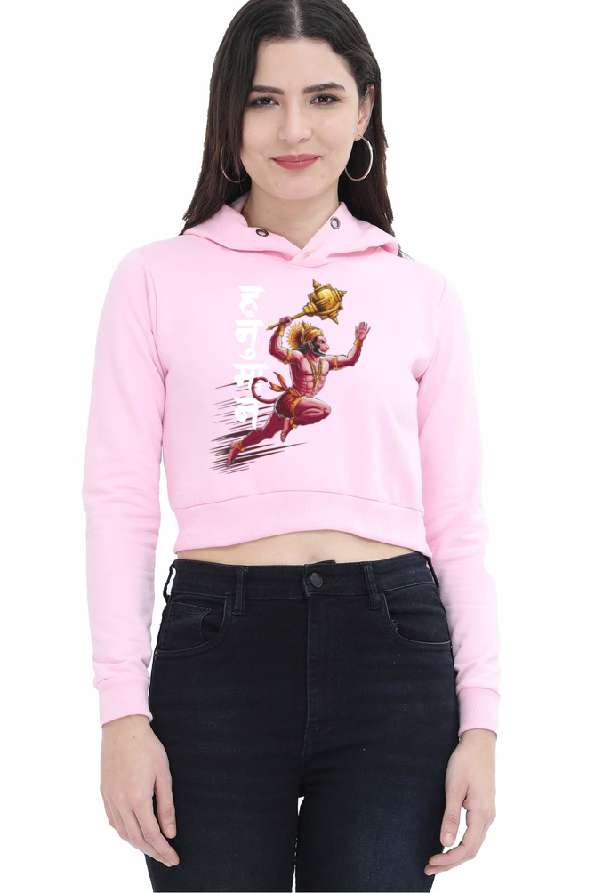 Hanuman CourageCrop Hoodies for Women Vastrdhamm