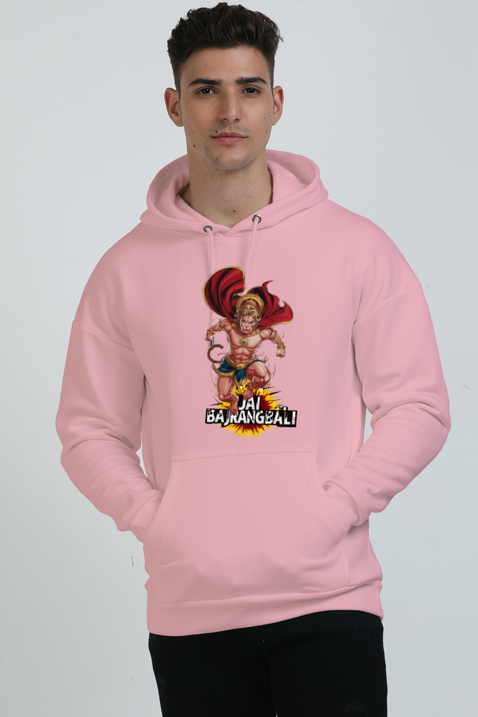 Hanuman Devotional Hero Oversized Hooded Sweatshirt T-Shirts for Men Vastrdhamm