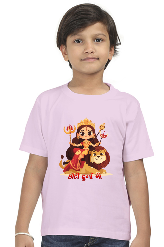 Durga Blessings Round Neck Half Sleeve Classic T-Shirts for Boy Vastrdhamm