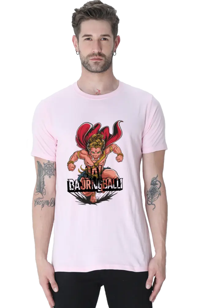 Jai Bajrang Bali Unleashing Divine Power T-Shirt | Regular Fit Vastrdhamm