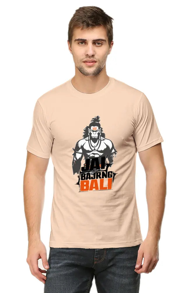 Jai Bajrang Bali The Mighty Hanuman T-Shirt | Regular Fit Vastrdhamm