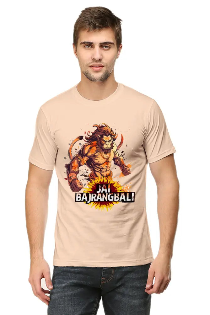 Jai Bajrang Bali Unleashing Divine Power T-Shirt | Regular Fit Vastrdhamm