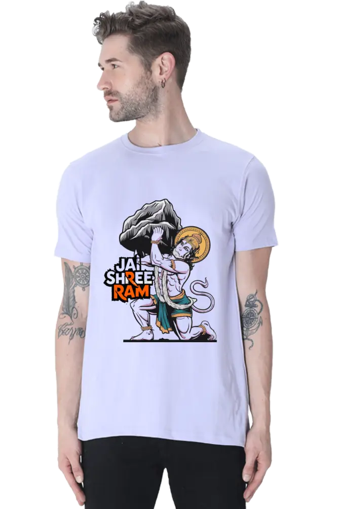 Hanuman ji Lifting the Mountain T-Shirt | Regular Fit Vastrdhamm