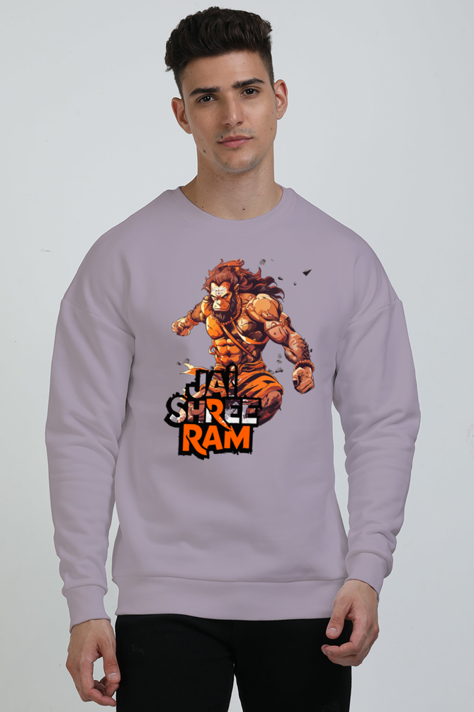 Hanuman Jai Shree Ram Oversized Sweatshirt T-Shirts for Men Vastrdhamm