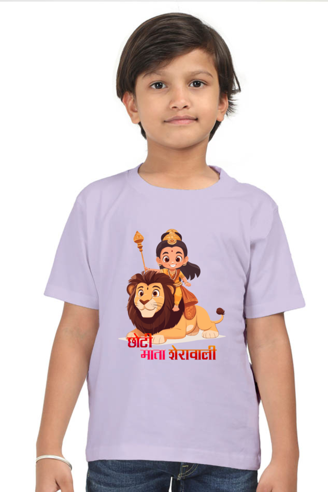 Durga Protector Round Neck Half Sleeve Classic T-Shirts for Boy Vastrdhamm