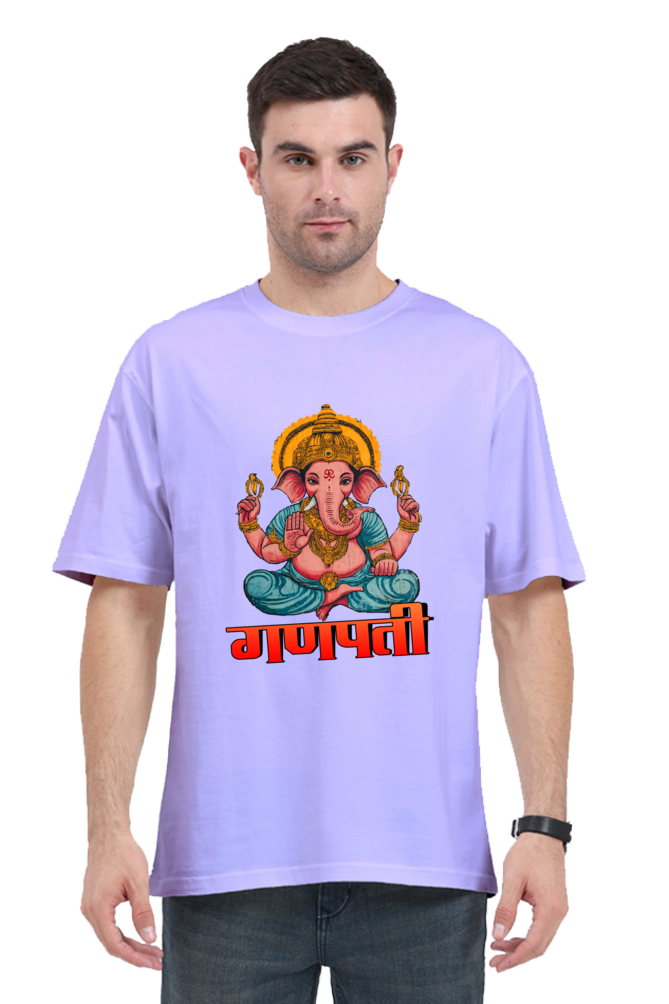 Jai Ganesha Victory Oversized Classic T-Shirts for Men Vastrdhamm