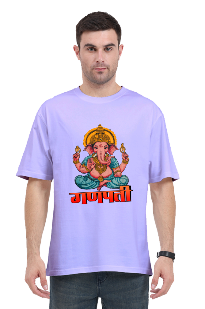 Jai Ganesha Victory Oversized Classic T-Shirts for Men Vastrdhamm