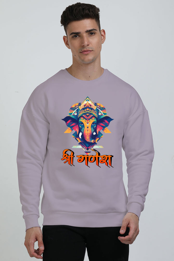 Ganesha Devotion Oversized Sweatshirt T-Shirts for Men Vastrdhamm