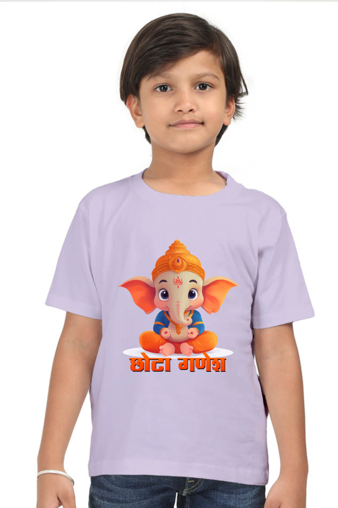 Jai Ganesha Spirit Round Neck Half Sleeve Classic T-Shirts for Boy Vastrdhamm