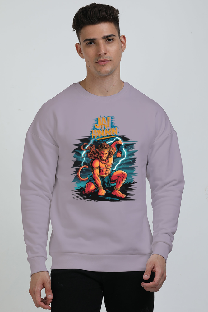 Hanuman Bhakti Warrior Oversized Sweatshirt T-Shirts for Men Vastrdhamm