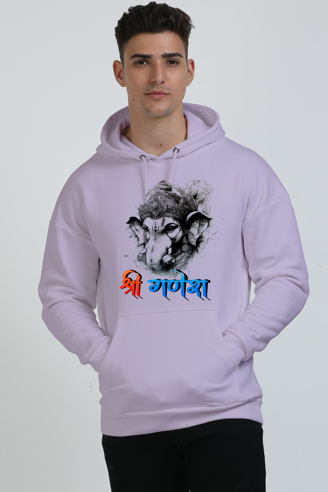 Ganesha Wisdom Oversized Hooded Sweatshirt T-Shirts for Men Vastrdhamm