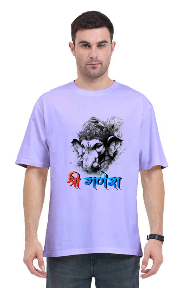 Ganesha Wisdom Oversized Classic T-Shirts for Men Vastrdhamm