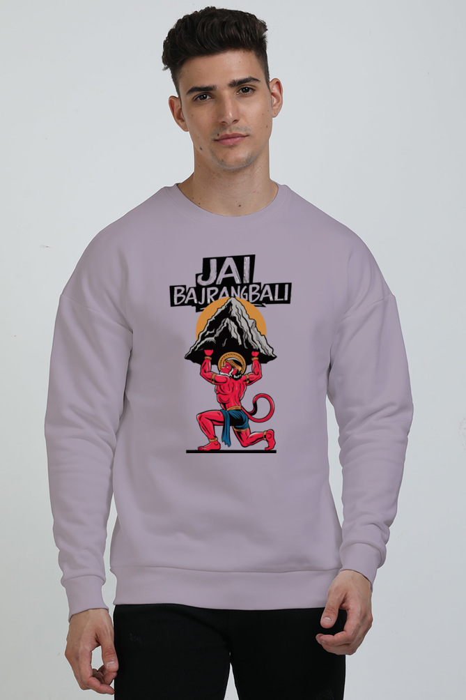 Hanuman Mighty Devotee Oversized Sweatshirt T-Shirts for Men Vastrdhamm