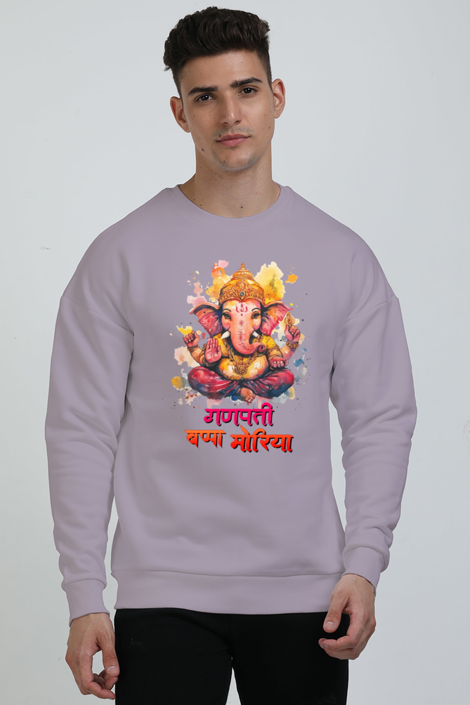 Jai Ganesha Glory Oversized Sweatshirt T-Shirts for Men Vastrdhamm