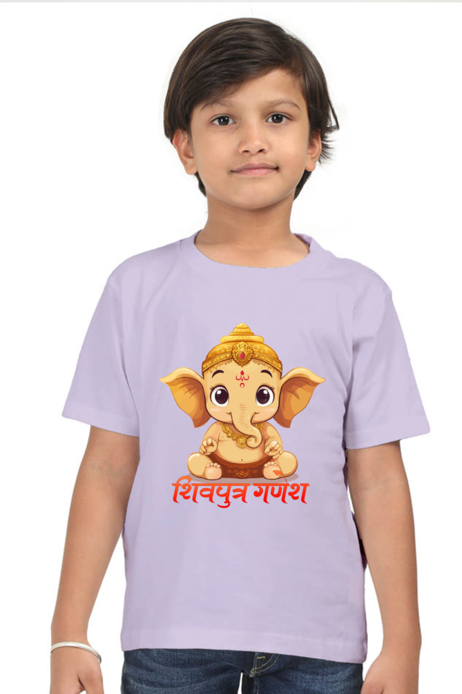 Jai Ganesha Glory Round Neck Half Sleeve Classic T-Shirts for Boy Vastrdhamm