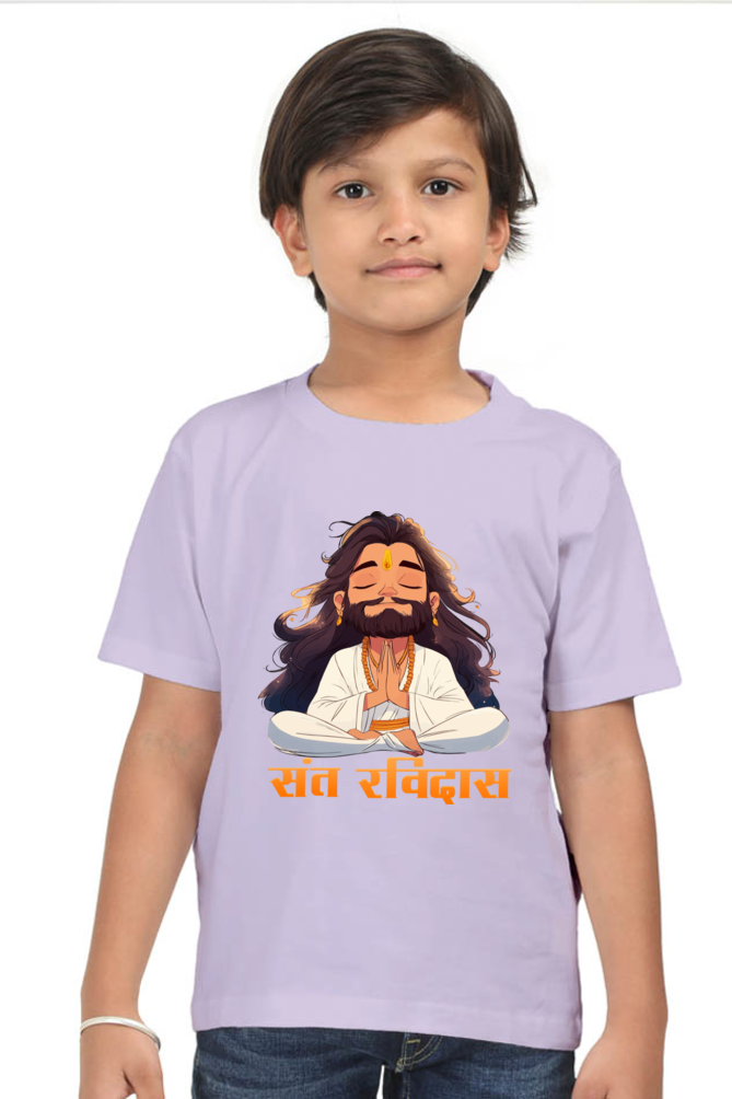 Sant Ravidas Wisdom Round Neck Half Sleeve Classic T-Shirts for Boy Vastrdhamm