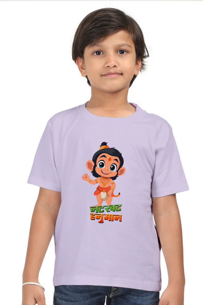 Hanuman Warrior Spirit Round Neck Half Sleeve Classic T-Shirts for Boy Vastrdhamm