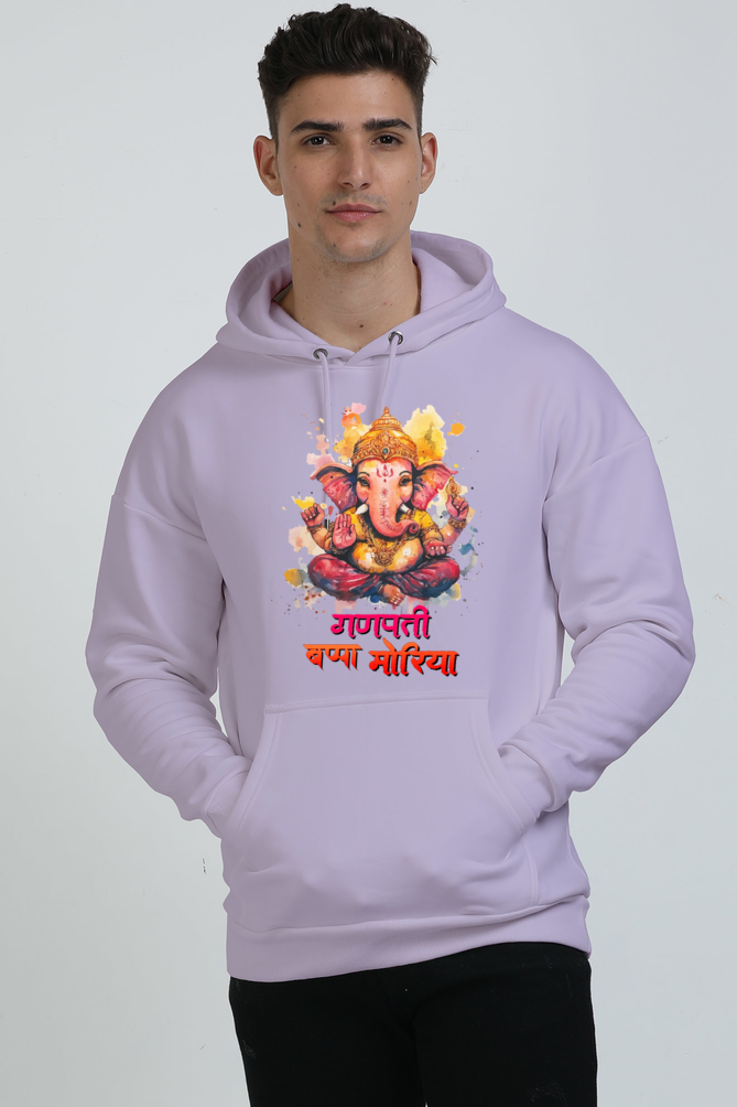 Ganesha Wisdom Oversized Hooded Sweatshirt T-Shirts for Men Vastrdhamm