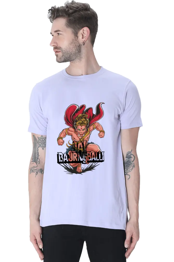 Jai Bajrang Bali Unleashing Divine Power T-Shirt | Regular Fit Vastrdhamm