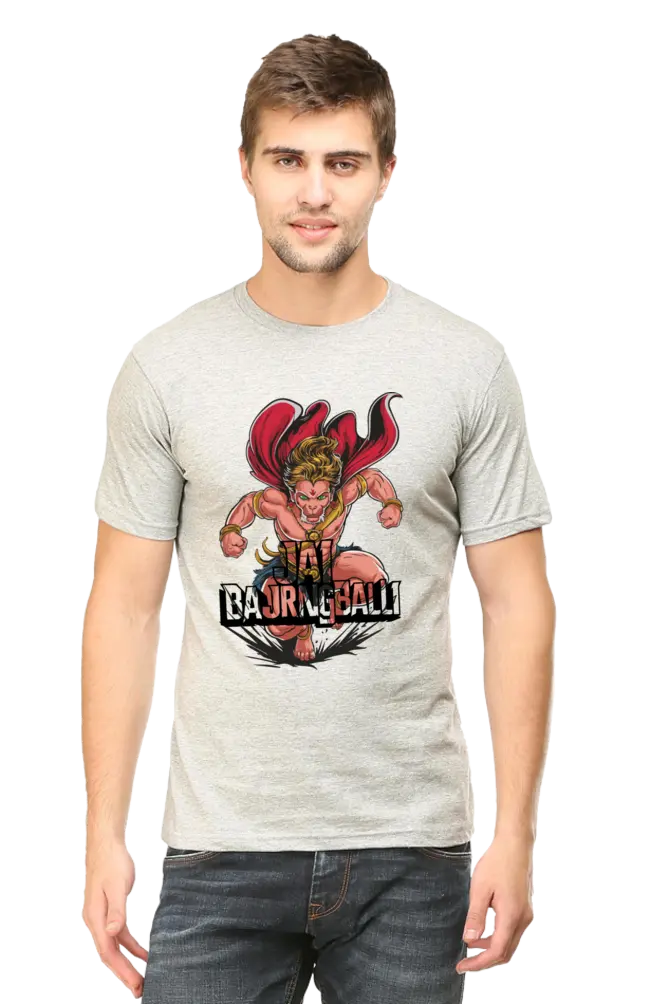 Jai Bajrang Bali Unleashing Divine Power T-Shirt | Regular Fit Vastrdhamm