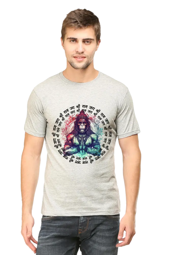 Hanuman's Sacred Gesture Hands Joined in Devotion T-Shirt | Regular Fit Vastrdhamm