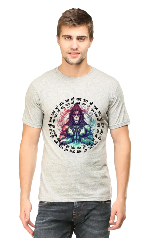 Hanuman's Sacred Gesture Hands Joined in Devotion T-Shirt | Regular Fit Vastrdhamm