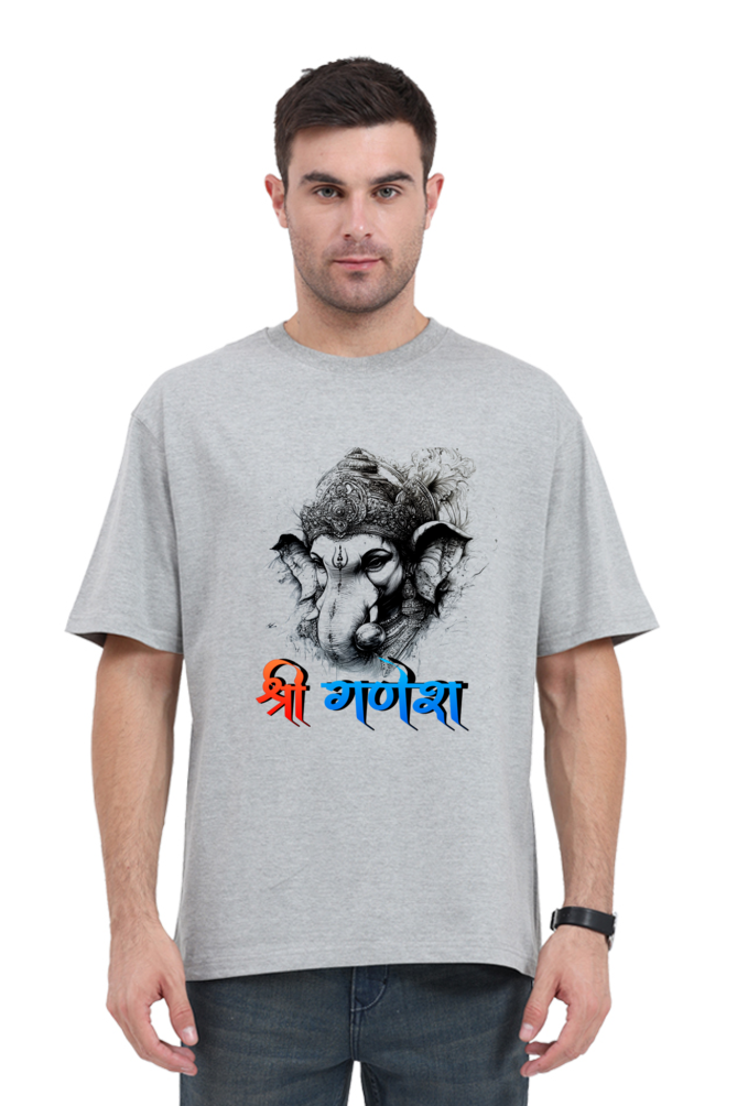 Ganesha Wisdom Oversized Classic T-Shirts for Men Vastrdhamm