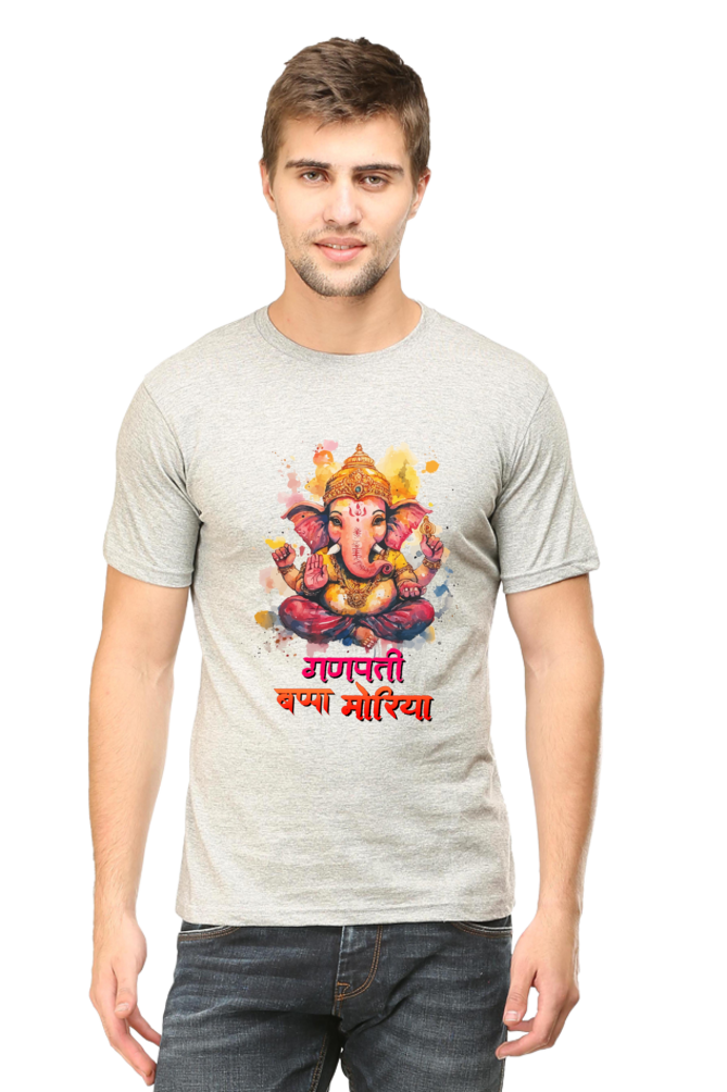 Ganesha Wisdom Round Neck Half Sleeve Classic T-Shirts for Men Vastrdhamm