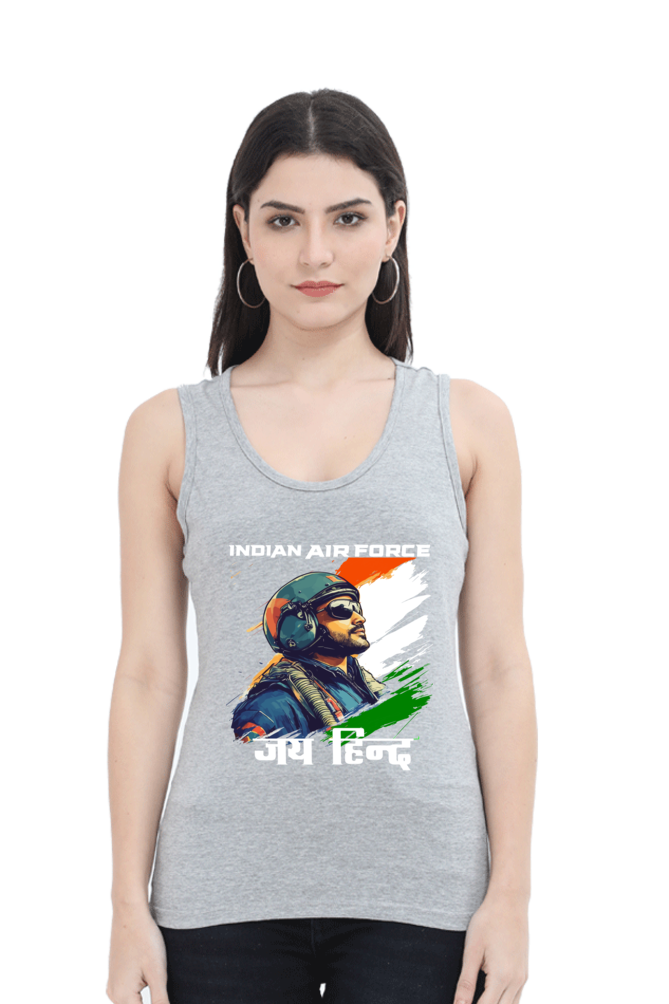 Sky Warriors: Indian Air Force Tank Top T-Shirts for Women Vastrdhamm