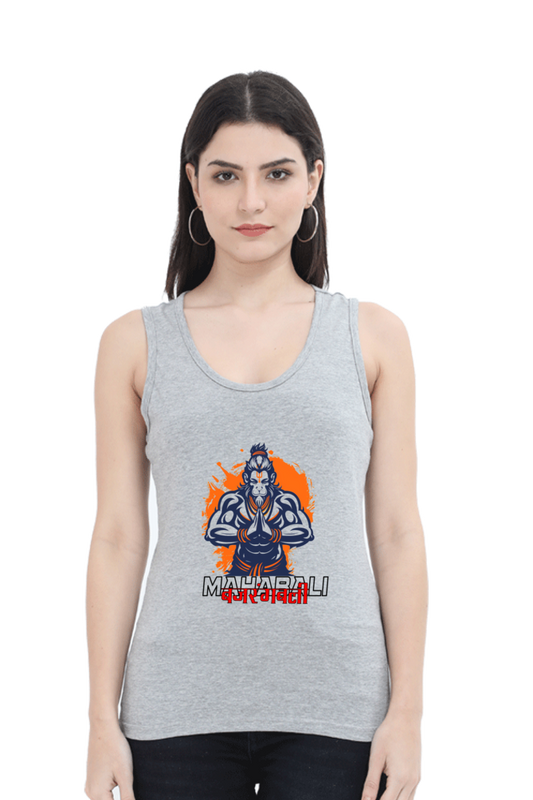 Hanuman Bhakti DevotionTank Top T-Shirts for Women Vastrdhamm