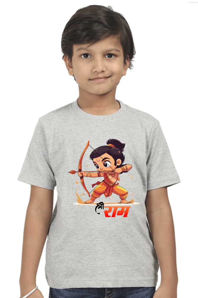 Ram Ji Warrior Spirit Round Neck Half Sleeve Classic T-Shirts for Boy Vastrdhamm