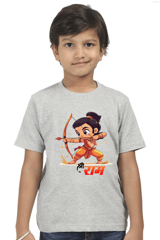 Ram Ji Warrior Spirit Round Neck Half Sleeve Classic T-Shirts for Boy Vastrdhamm