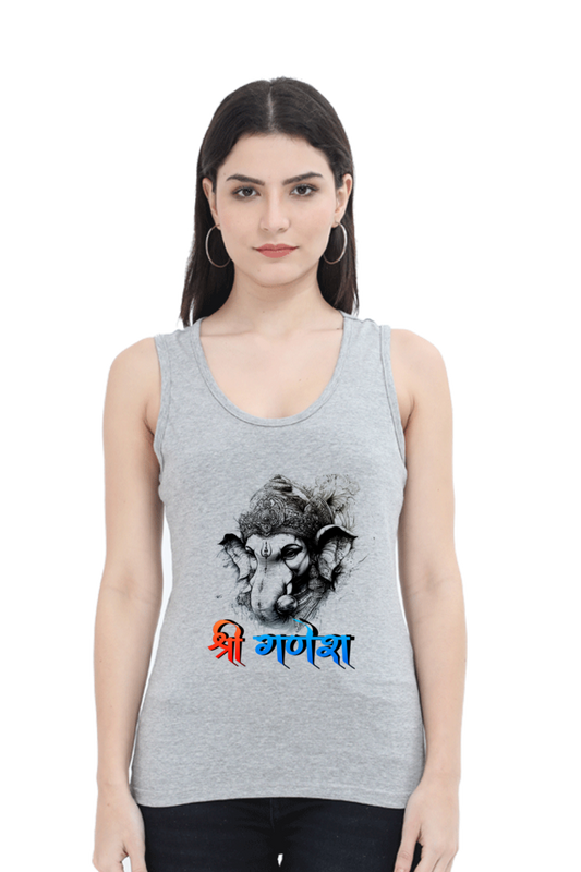 Jai Ganesha PowerTank Top T-Shirts for Women Vastrdhamm