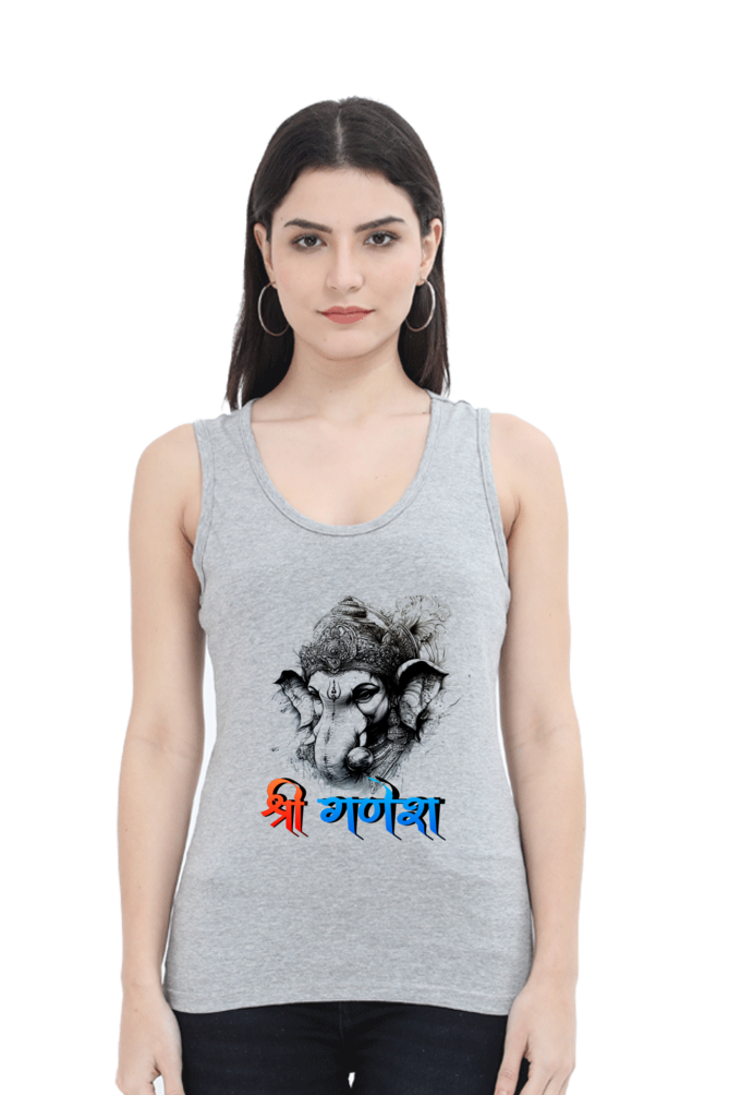 Jai Ganesha PowerTank Top T-Shirts for Women Vastrdhamm