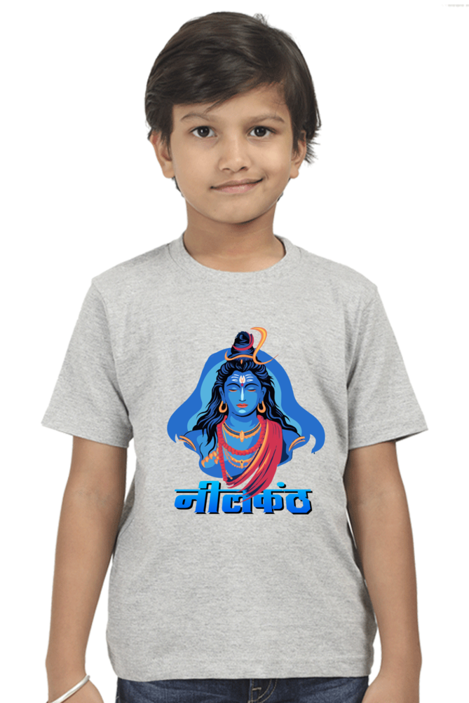 Shiv Ji Devotion Round Neck Half Sleeve Classic T-Shirts for Boy Vastrdhamm