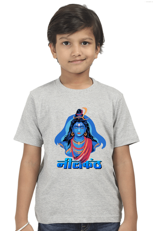 Shiv Ji Devotion Round Neck Half Sleeve Classic T-Shirts for Boy Vastrdhamm