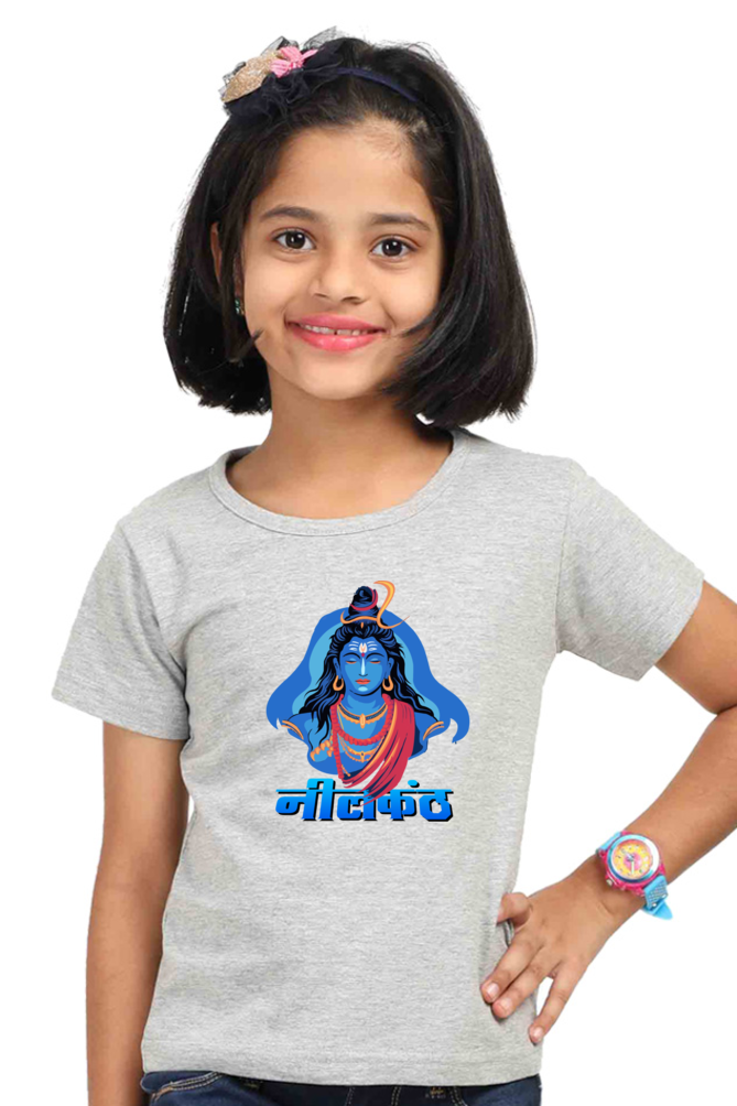 Shiv Ji Devotion Round Neck Half Sleeve Classic T-Shirts for Girl Vastrdhamm