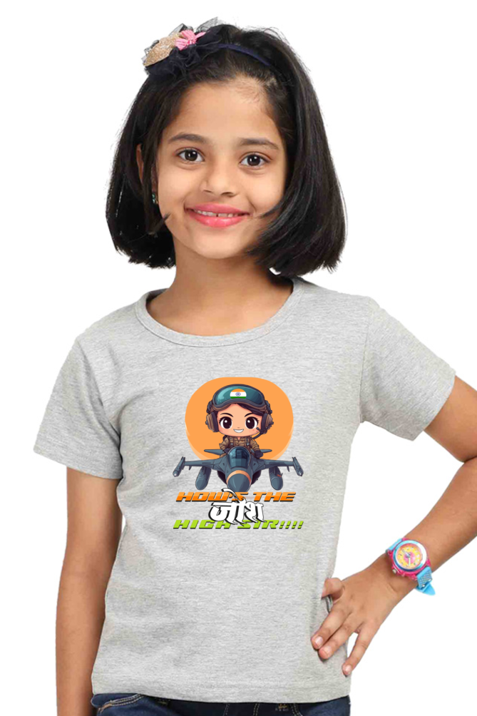 India’s Future Round Neck Half Sleeve Classic T-Shirts for Girls Vastrdhamm