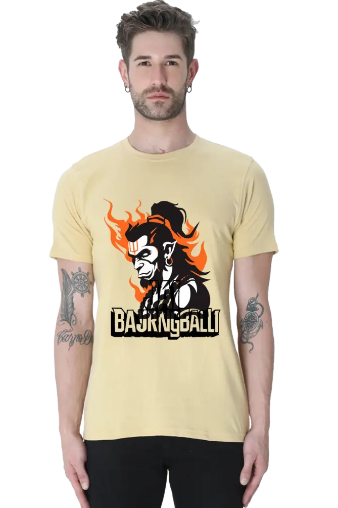 Hanuman The Symbol of Devotion and Strength T-Shirt | Regular Fit Vastrdhamm