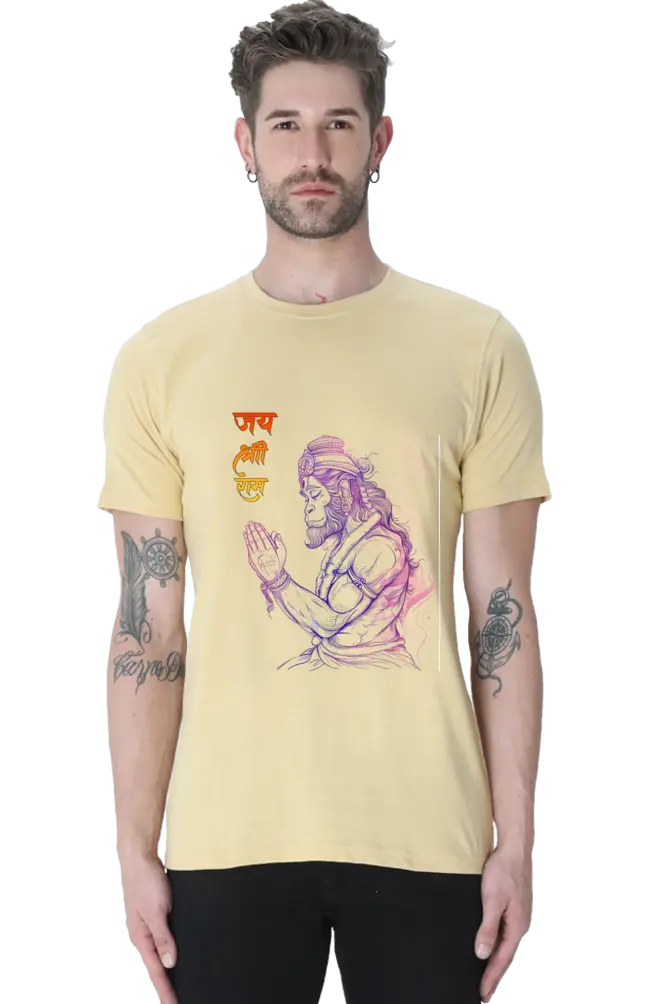 Hanuman's Hands in Prayer evotion Embodied T-Shirt | Regular Fit Vastrdhamm