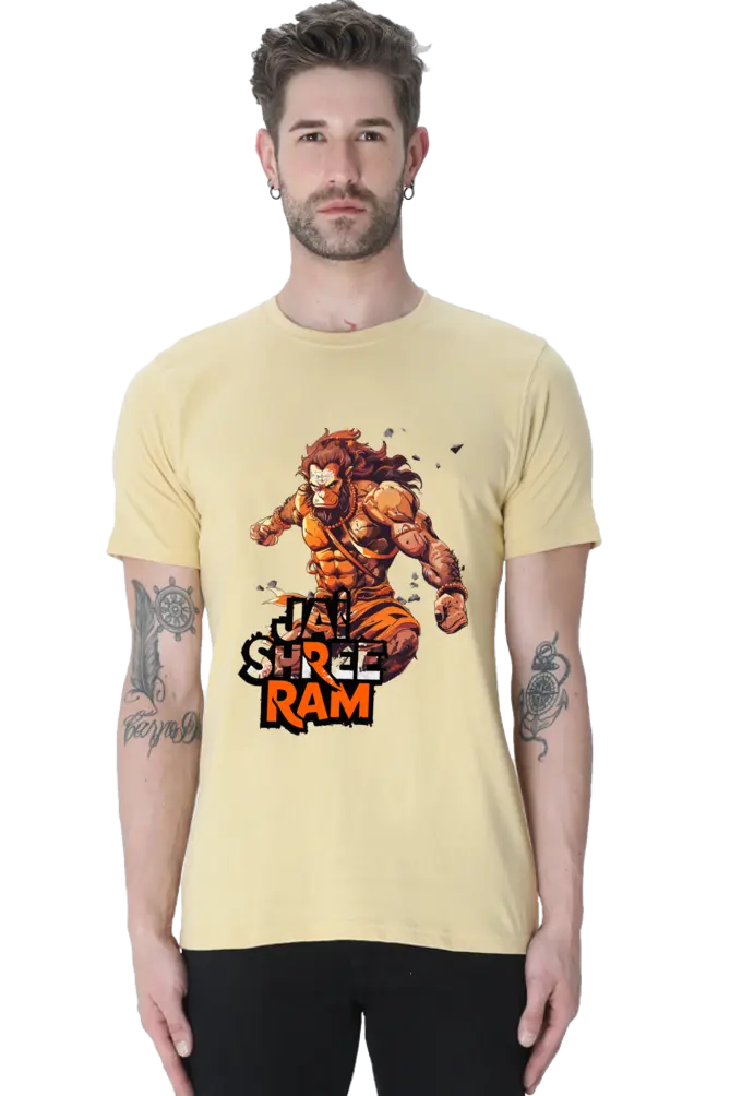 Hanuman Muscles of Devotion T-Shirt | Regular Fit Vastrdhamm