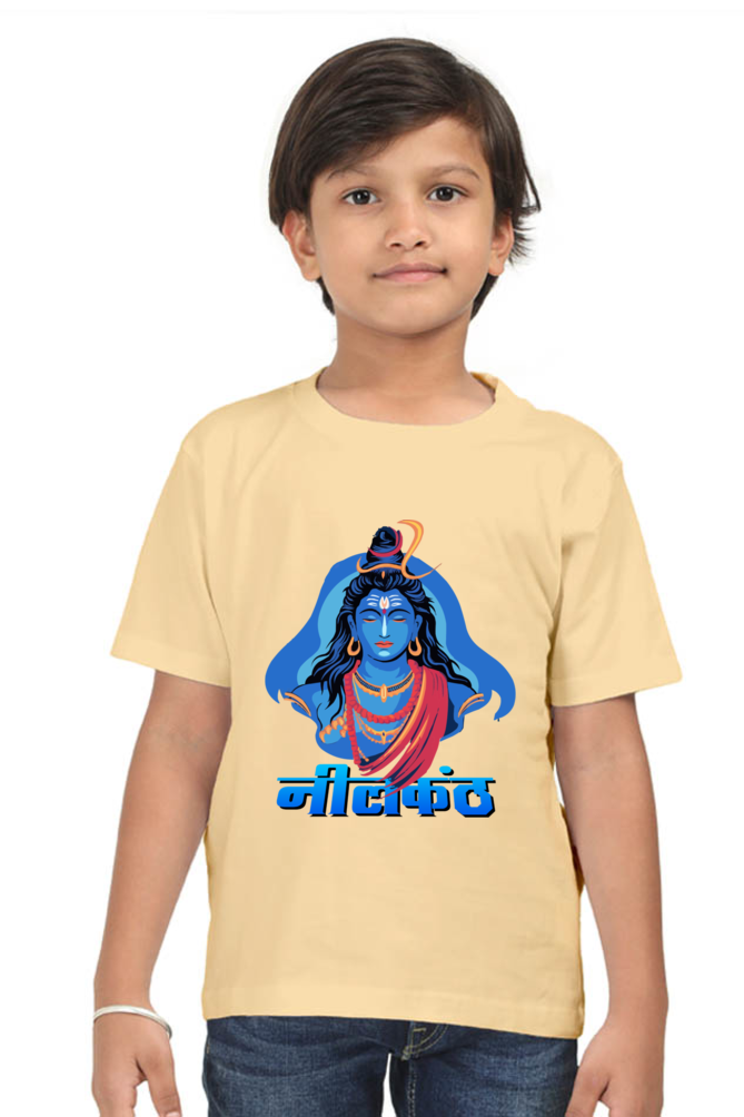 Shiv Ji Devotion Round Neck Half Sleeve Classic T-Shirts for Boy Vastrdhamm