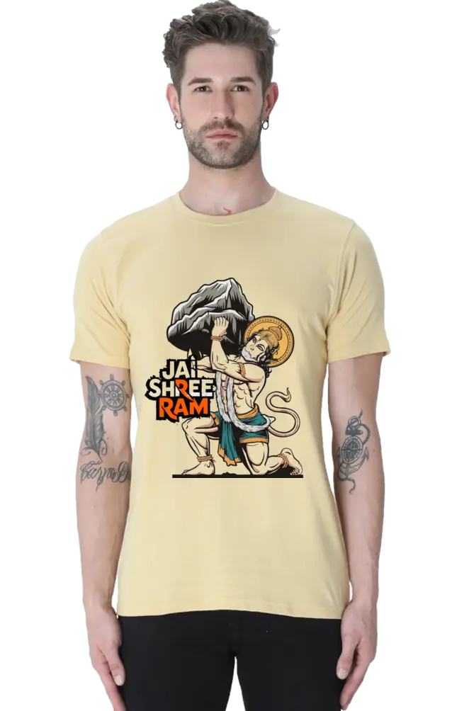 Hanuman ji Lifting the Mountain T-Shirt | Regular Fit Vastrdhamm