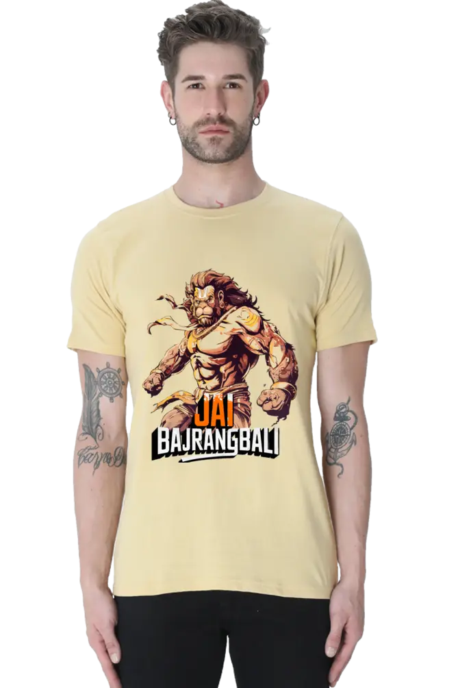 Jay Bajrang Bali The Mighty Protector T-Shirt | Regular Fit Vastrdhamm