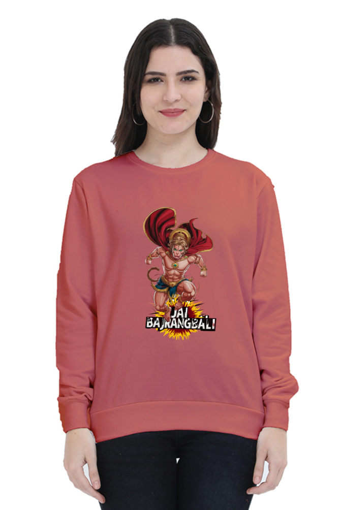 Hanuman Valor UnleashedSweatshirt T-Shirts for Women Vastrdhamm